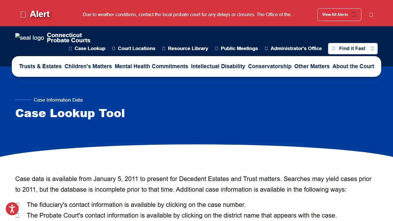 Case Lookup Connecticut Probate Courts